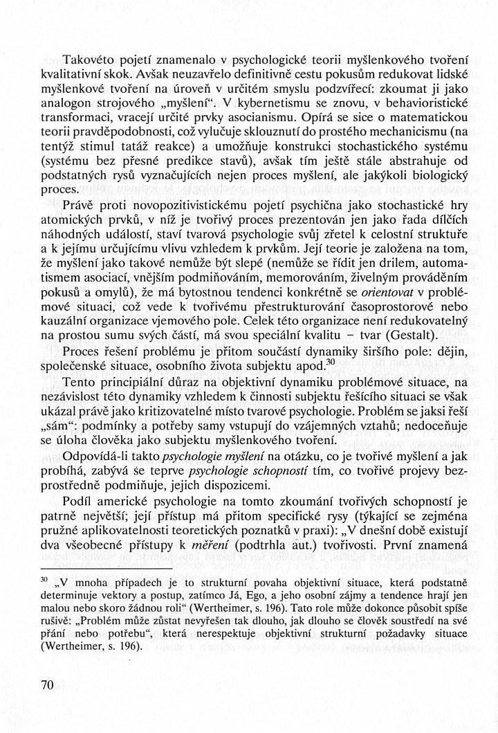 Jolana Poláková - Myšlenkové tvoření / Úvod, strana 70
