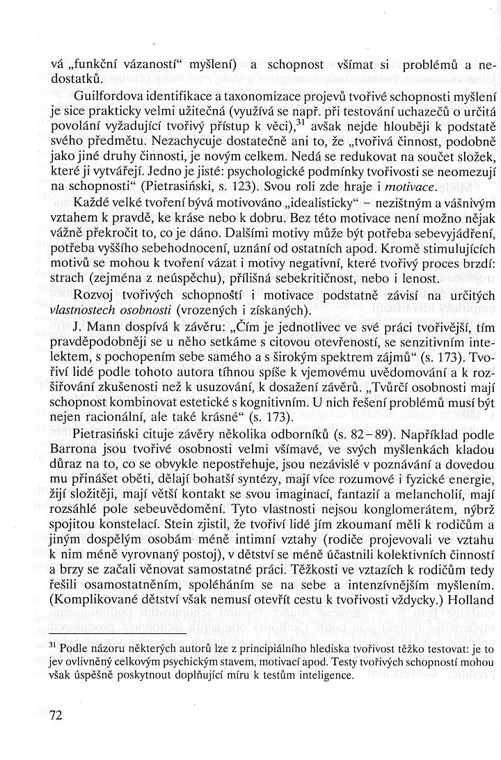 Jolana Poláková - Myšlenkové tvoření / Úvod, strana 72